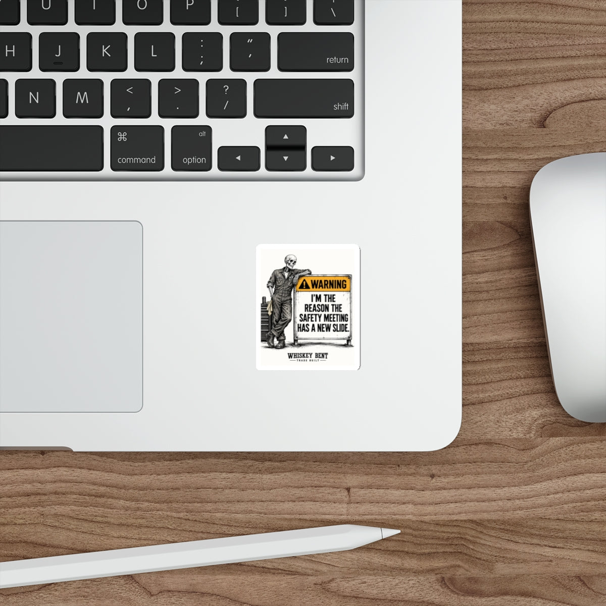 Safety Meeting Skeleton — Die-Cut Sticker