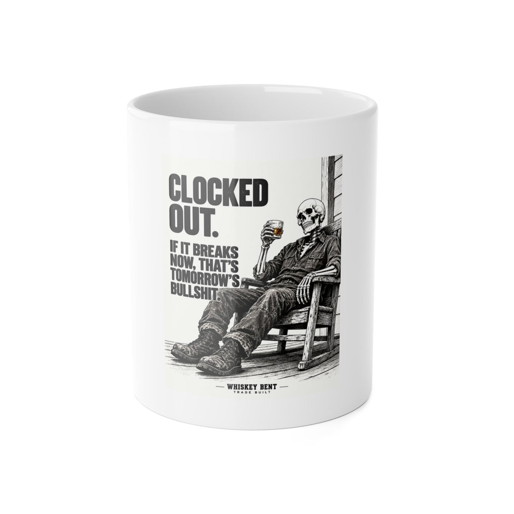 Clocked Out Skeleton — Mug