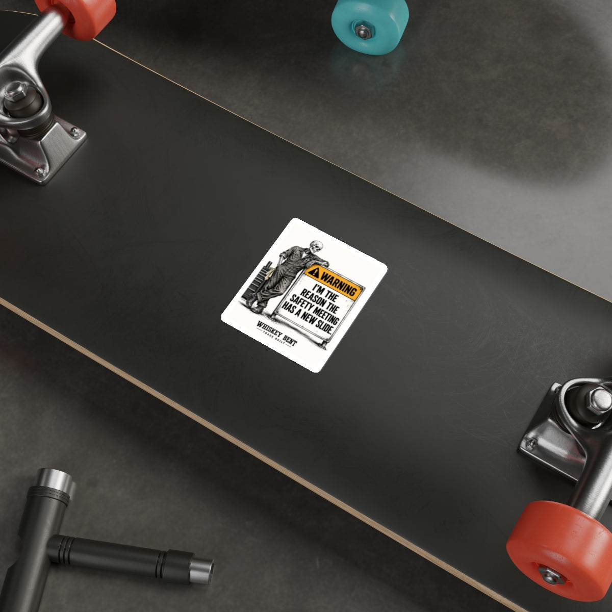 Safety Meeting Skeleton — Die-Cut Sticker