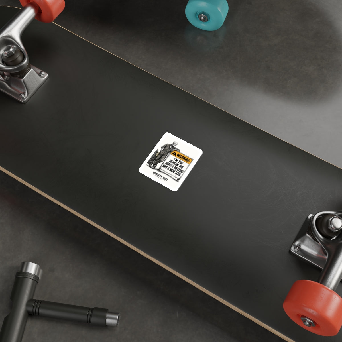 Safety Meeting Skeleton — Die-Cut Sticker